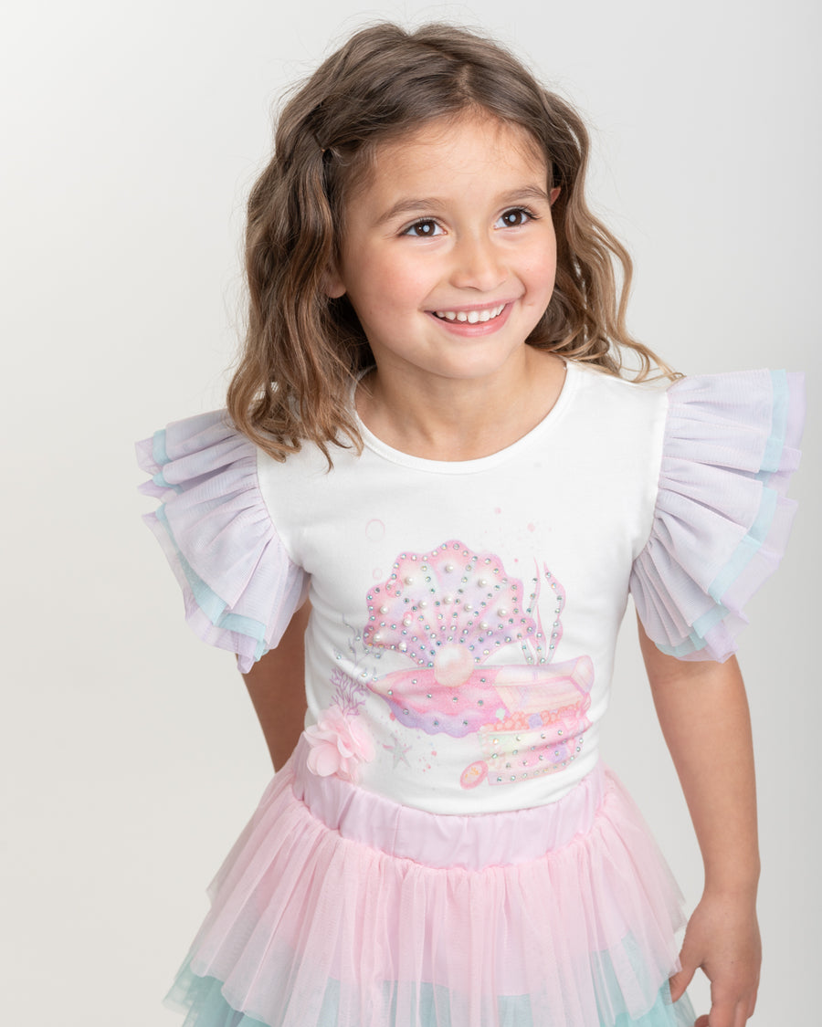 Deep Sea Dreams Rainbow Layered Skirt Set (5-8yrs)