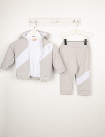 Three piece hooded leisure set