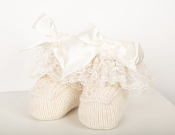 Lace Knitted Booties