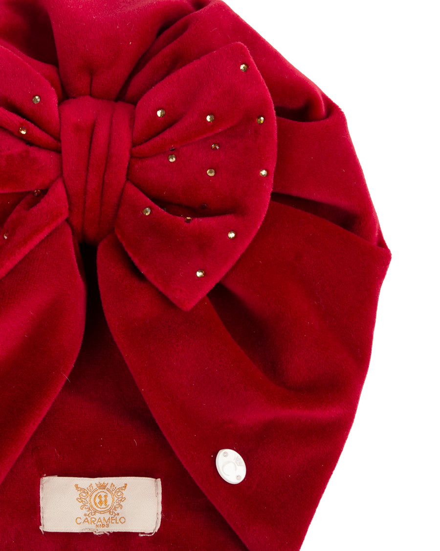 Wine Velvet diamonte turban