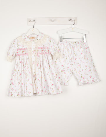 Hand Smocked Dainty Floral Pyjamas