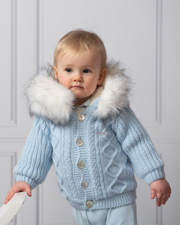 Fleece Lined Diamond-Knit Jacket