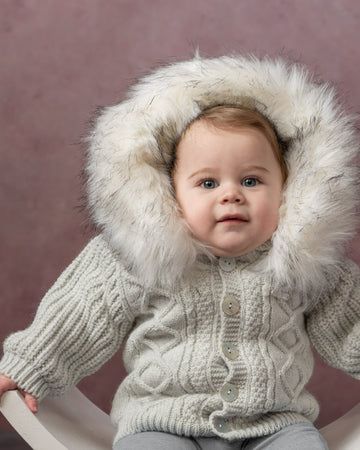 Fleece Lined Diamond-Knit Jacket