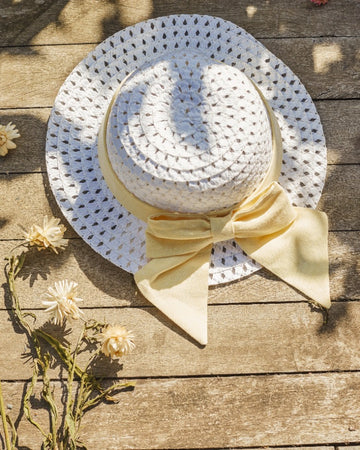 Lemon Bow Straw Hat