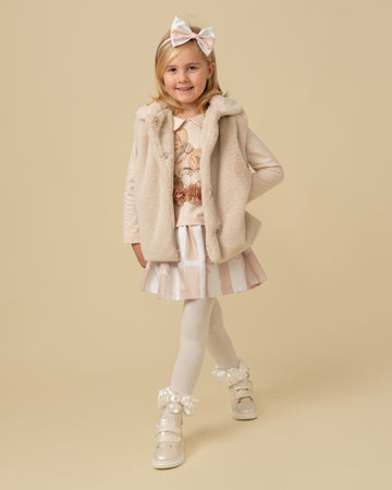 Faux Fur Gilet with Peterpan Collar