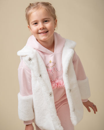 Faux Fur Gilet with Peterpan Collar
