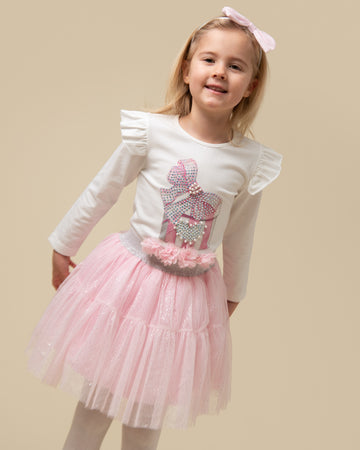 Tulle Present Sparkle Skirt Set - B