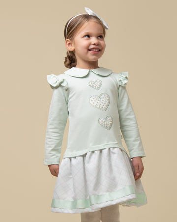 Trio Pearl Heart Jumper Dress - B