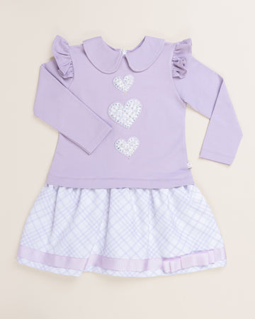 Trio Pearl Heart Jumper Dress - A