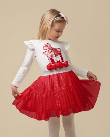 Tulle Present Sparkle Skirt Set - B