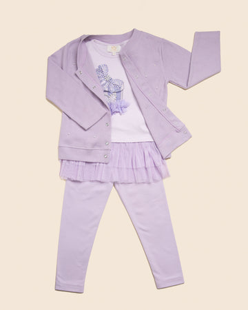 Pearl Present Legging Set and Cardigan - B