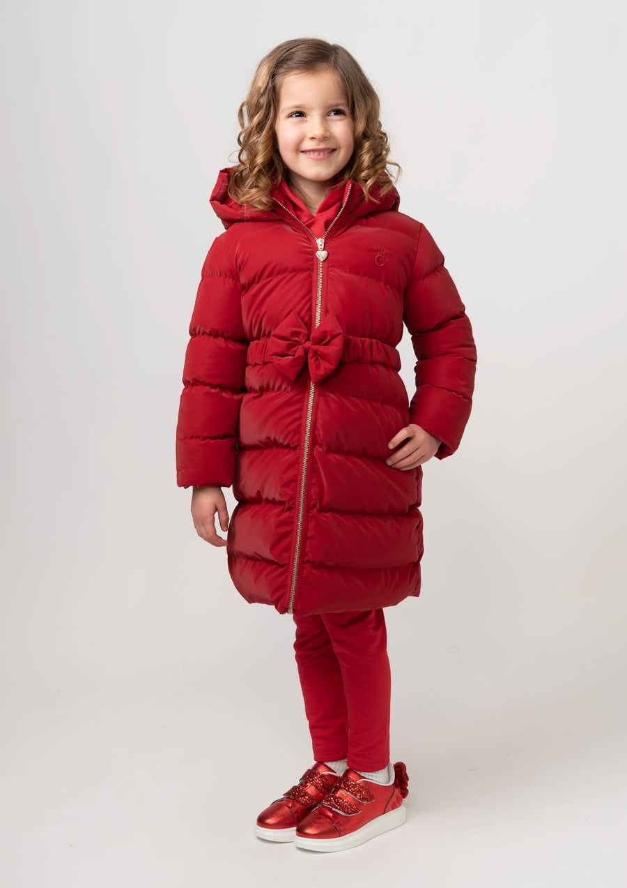 Matt Puffer Jacket with Bow