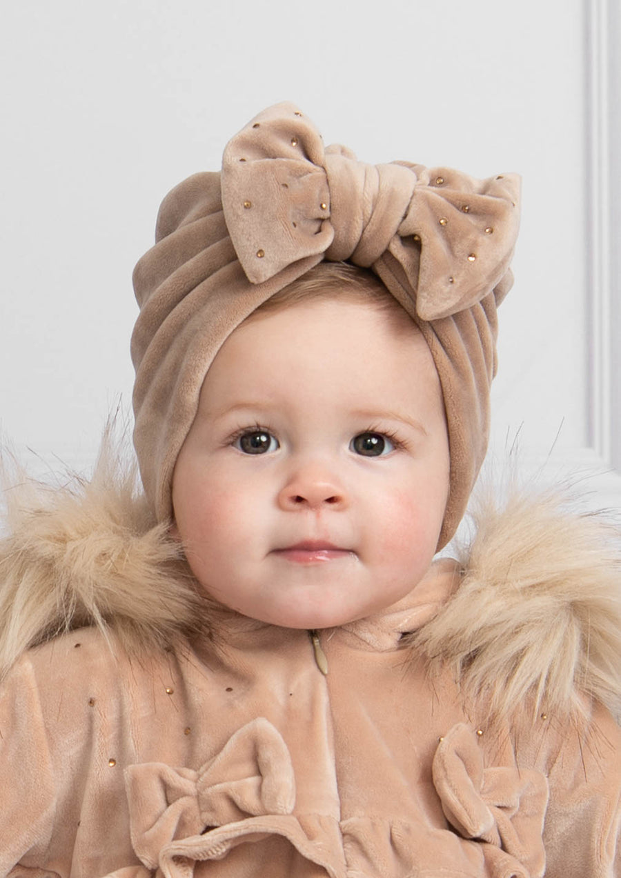 Mink Velvet diamonte turban