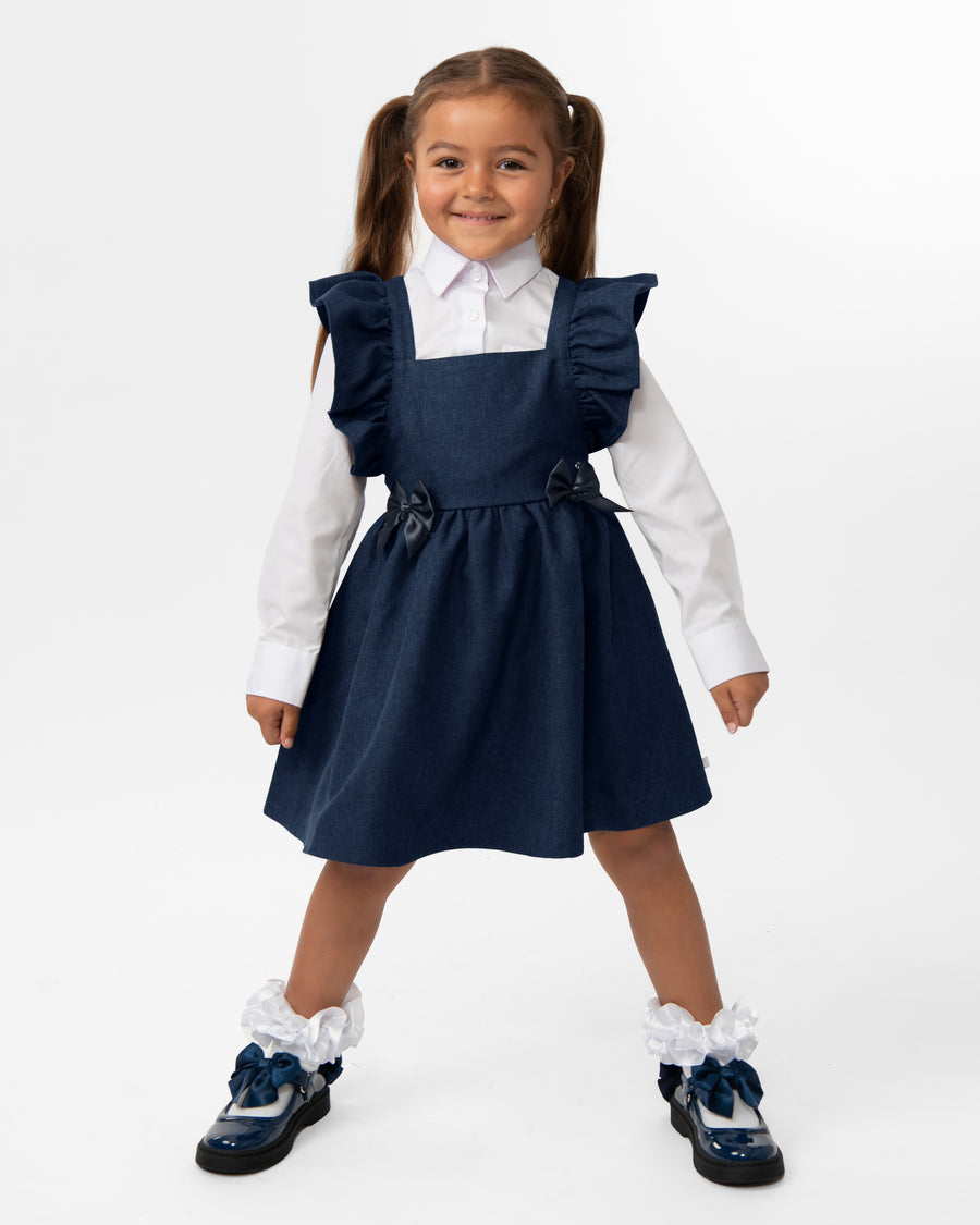 Flared Pinafore with Bow