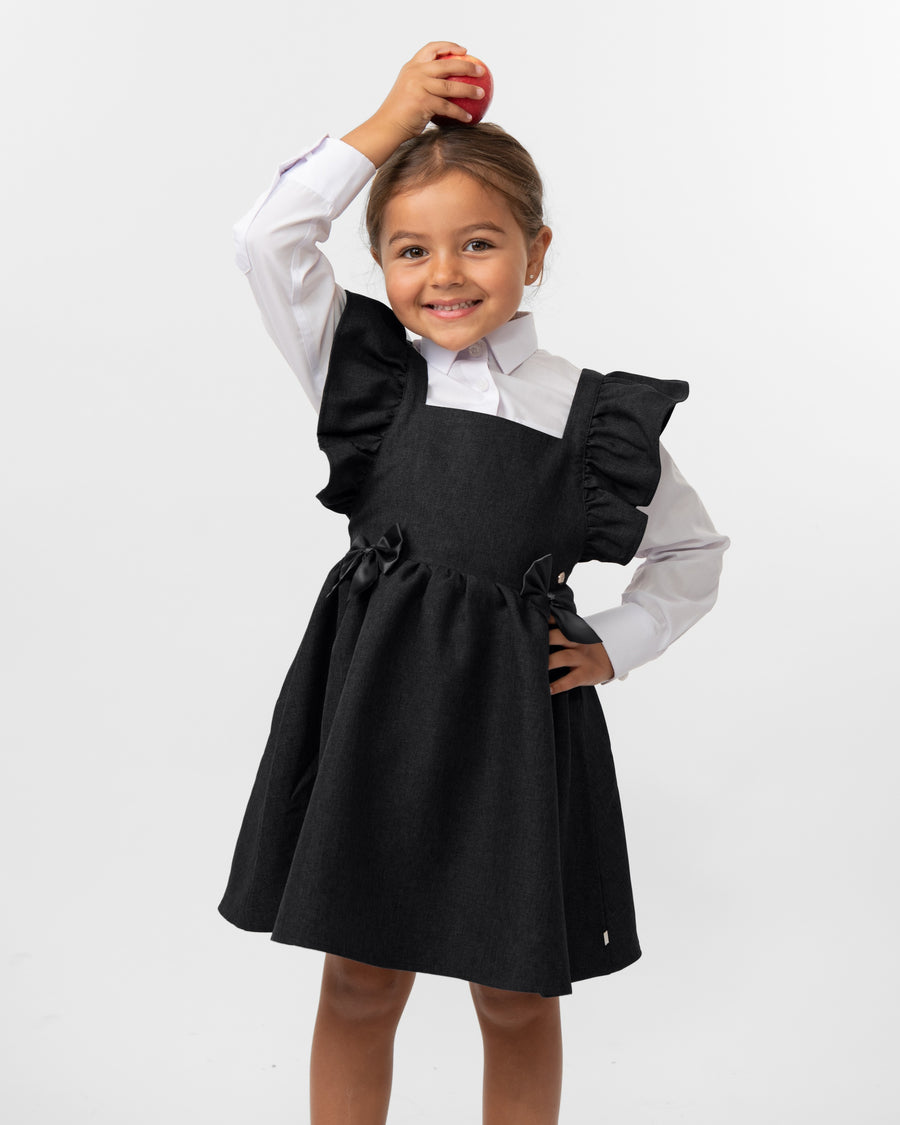 Flared Pinafore with Bow