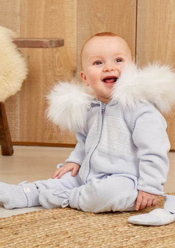 Knitted Fairisle Zip Romper