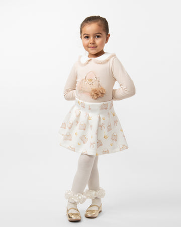 Mink Peter Pan Collar Skirt Set (5-9 years)