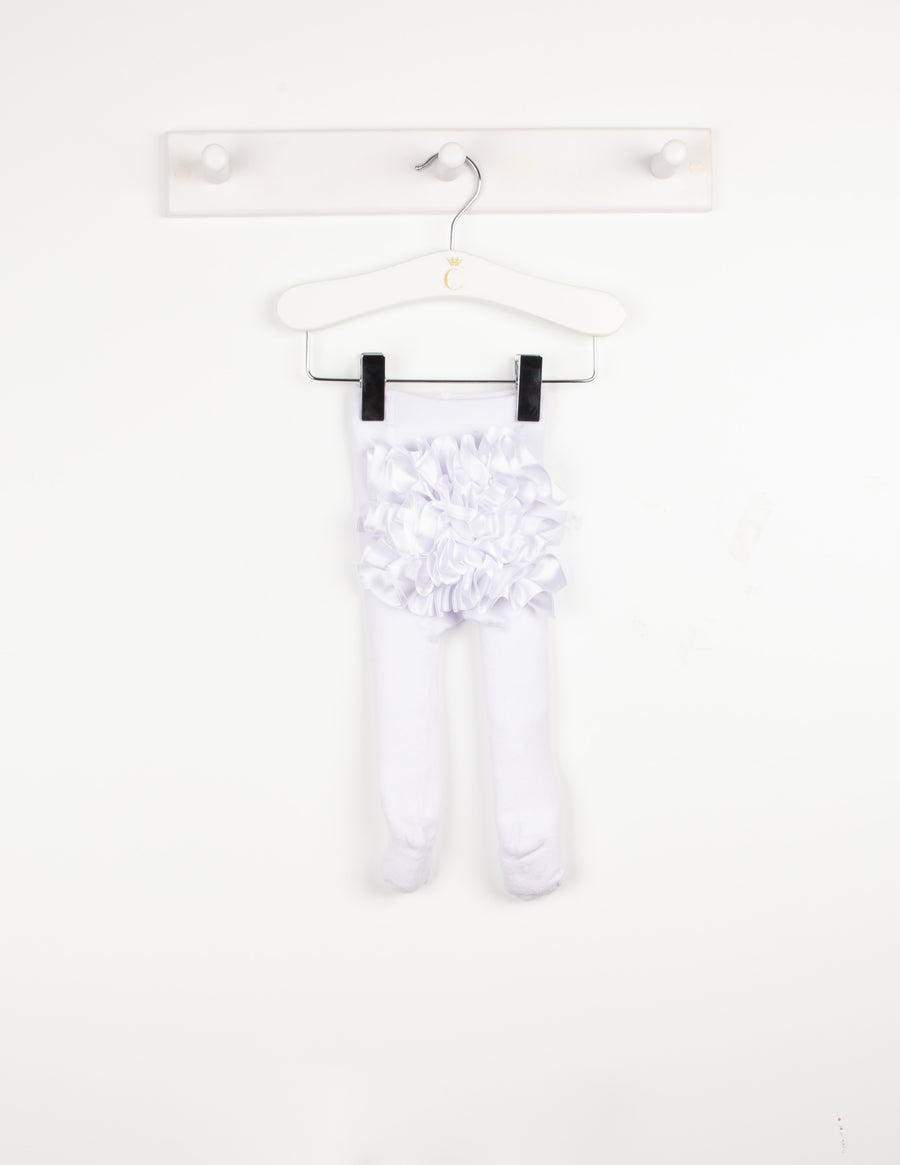 Ruffle bum ribbon tights