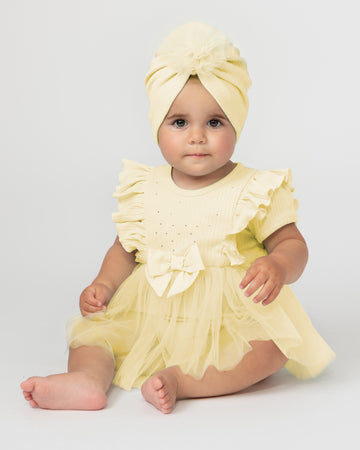 Tulle Baby Dress with Turban