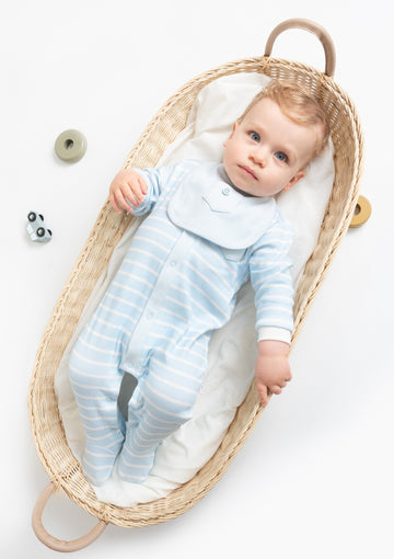 Stripe Sleepsuit with Bib