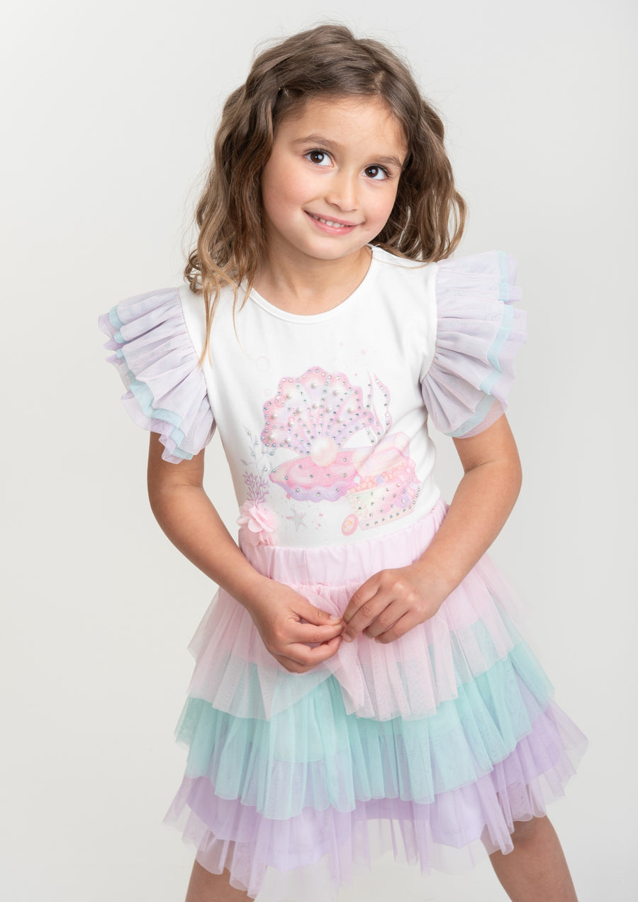 Deep Sea Dreams Rainbow Layered Skirt Set (5-8yrs)