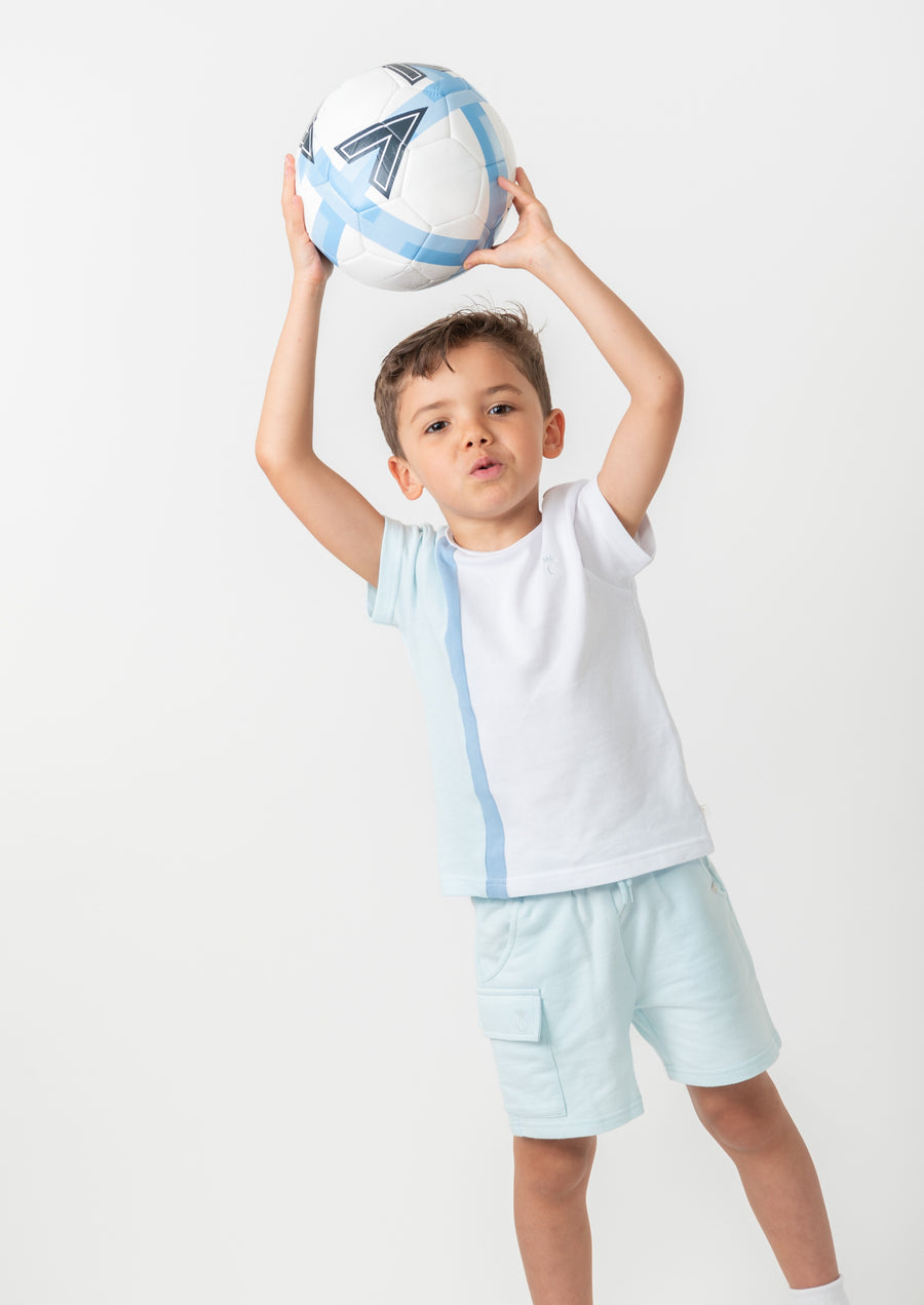 Sky Panel Cargo Shorts Set