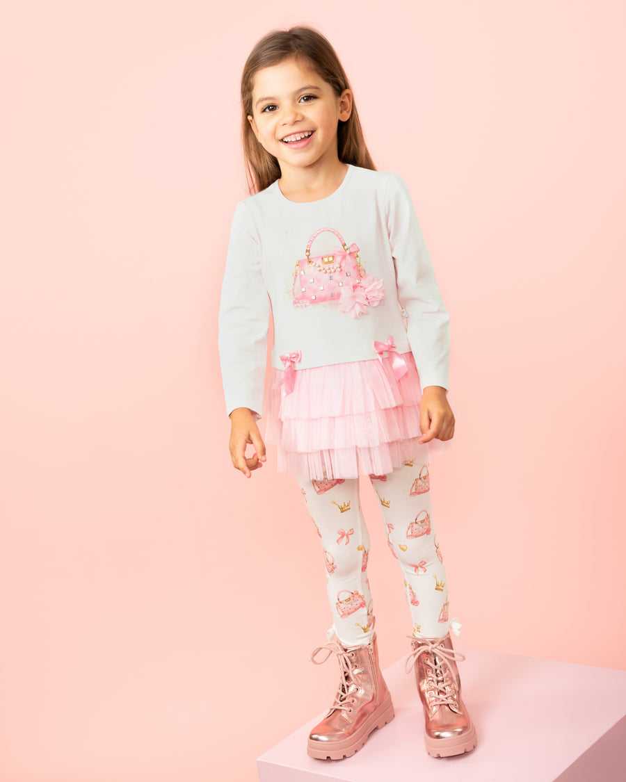 Pink Ruffled Tulle Leggings Set (12 months-3 years)