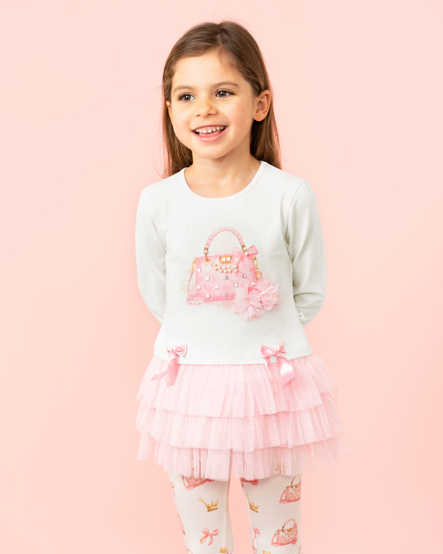 Pink Ruffled Tulle Leggings Set (4-8 years)