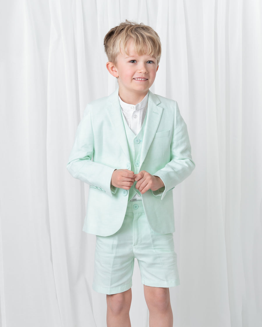 Mint Boys' Linen Blend 3-Piece Suit Set