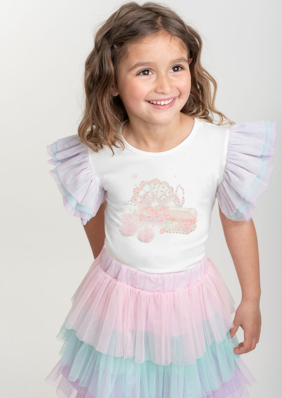 Deep Sea Dreams Rainbow Layered Skirt Set (5-8yrs)