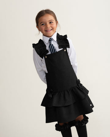 Black Ra-Ra Pinny