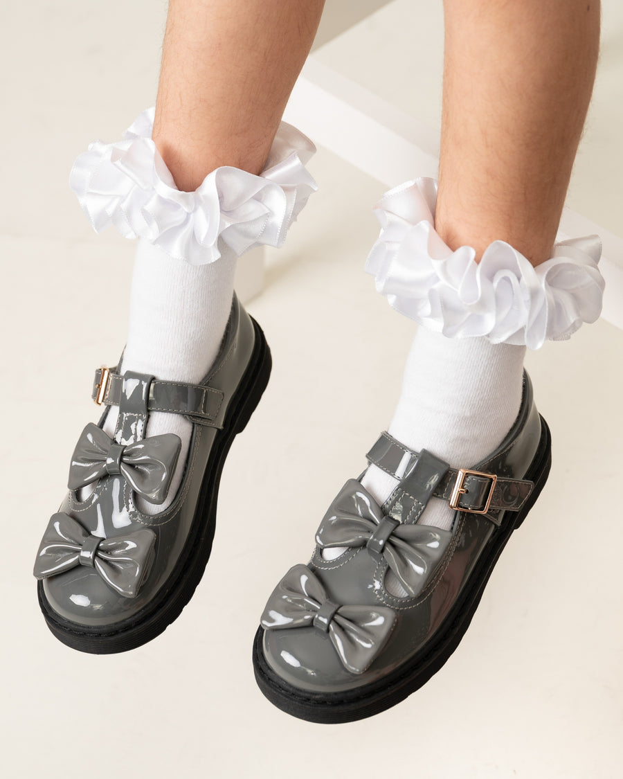 Double Bow School Shoes