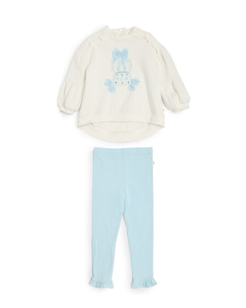 Sky Blue Brushed Cotton Legging Set