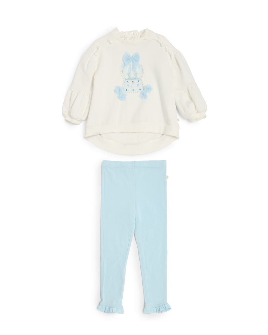 Sky Blue Brushed Cotton Legging Set