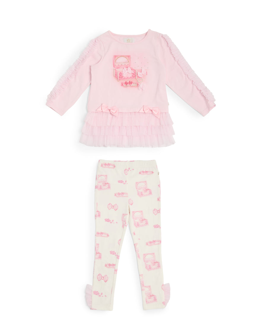 Pink Ruffle Legging Set