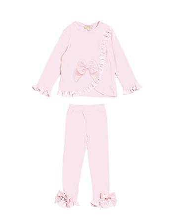 Pink Bow Frill Legging Set
