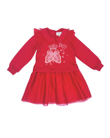 Red Sparkle Fairy Collar Dress