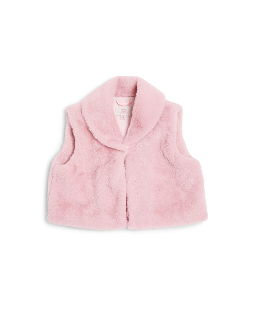 Pink Faux Fur Gilet