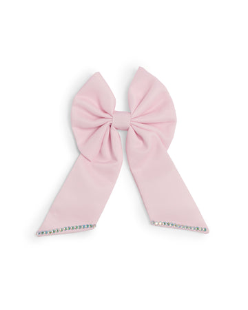 Mink Diamonte Edge Bow Clip