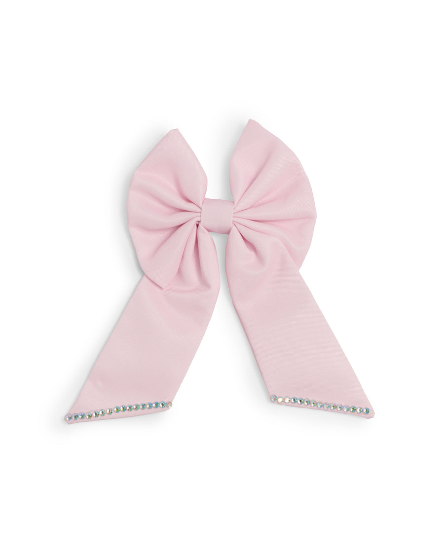 Mink Diamonte Edge Bow Clip